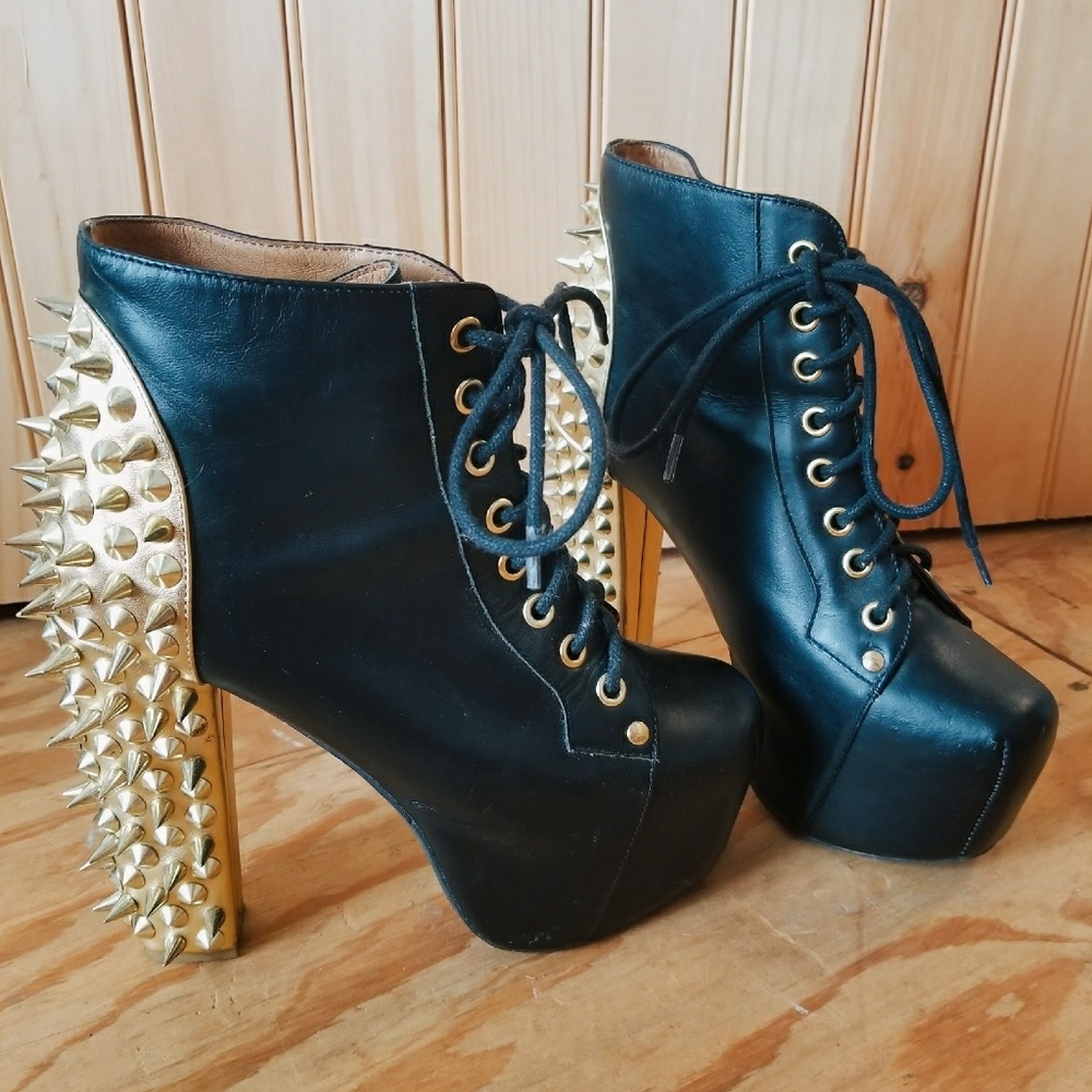 Jeffrey Campbell Gold spiked Litas